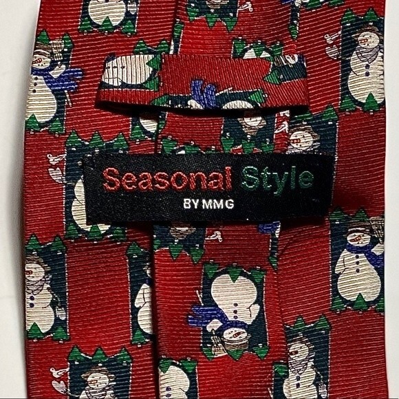 Hallmark MMG Snowman Silk Tie - Picture 3 of 5
